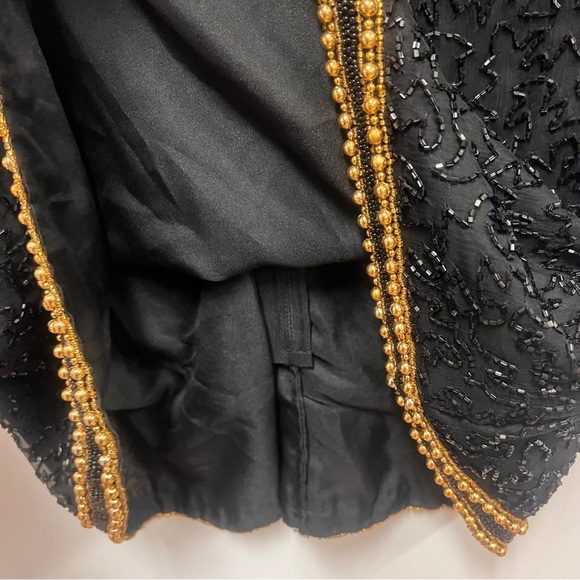 Stenay Stunning 1980s Vintage Beaded 100% Silk Top with Back Zipper size PL - Picture 6 of 13